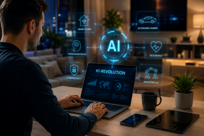 Modernes deutsches Rechenzentrum mit Servern und KI-Technologie als Symbol für die neue Regulierung künstlicher Intelligenz.